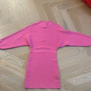 fab'rik Vibrant Pink Long Sleeve Dress - NEW WITH TAGS